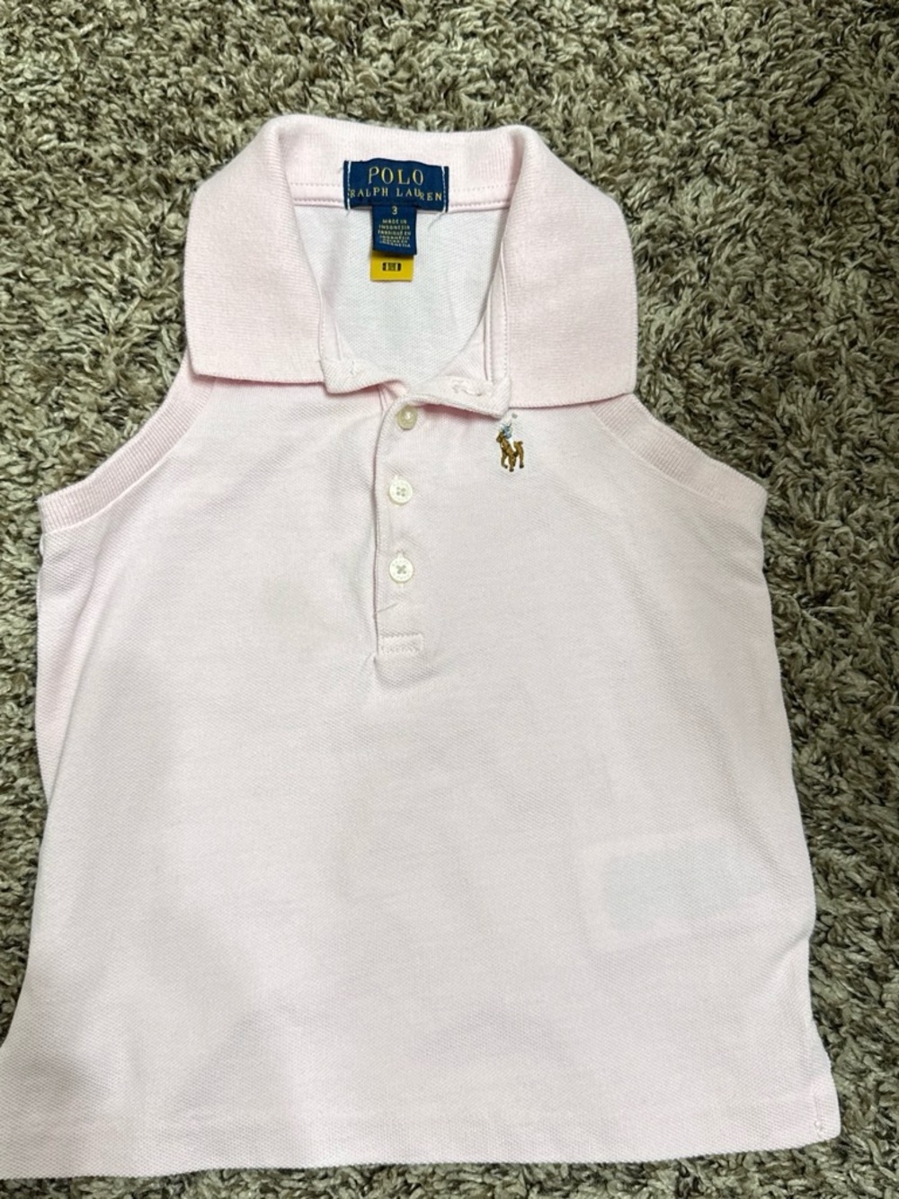 Polo by Ralph Lauren Light Pink Sleeveless Polo Tank